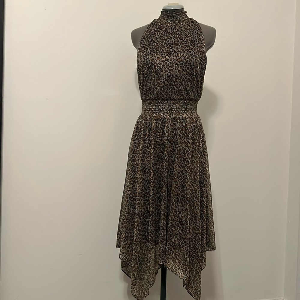Sam Edelman Halter Neck Dress Animal Print - Size 6 - EUC